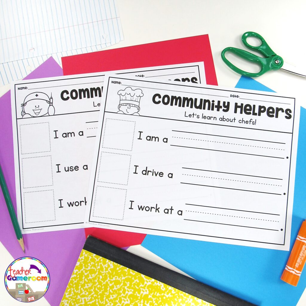Community Helpers Journal Activity - 2 Printable Community Helpers Activity for 1st and 2nd grade students. 24 community helpers to choose!