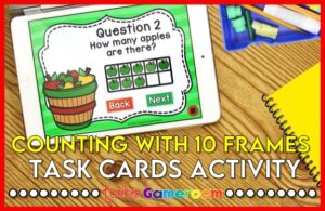 Easy, No Prep Counting Game using Ten Frames for Engaging Math Centers!