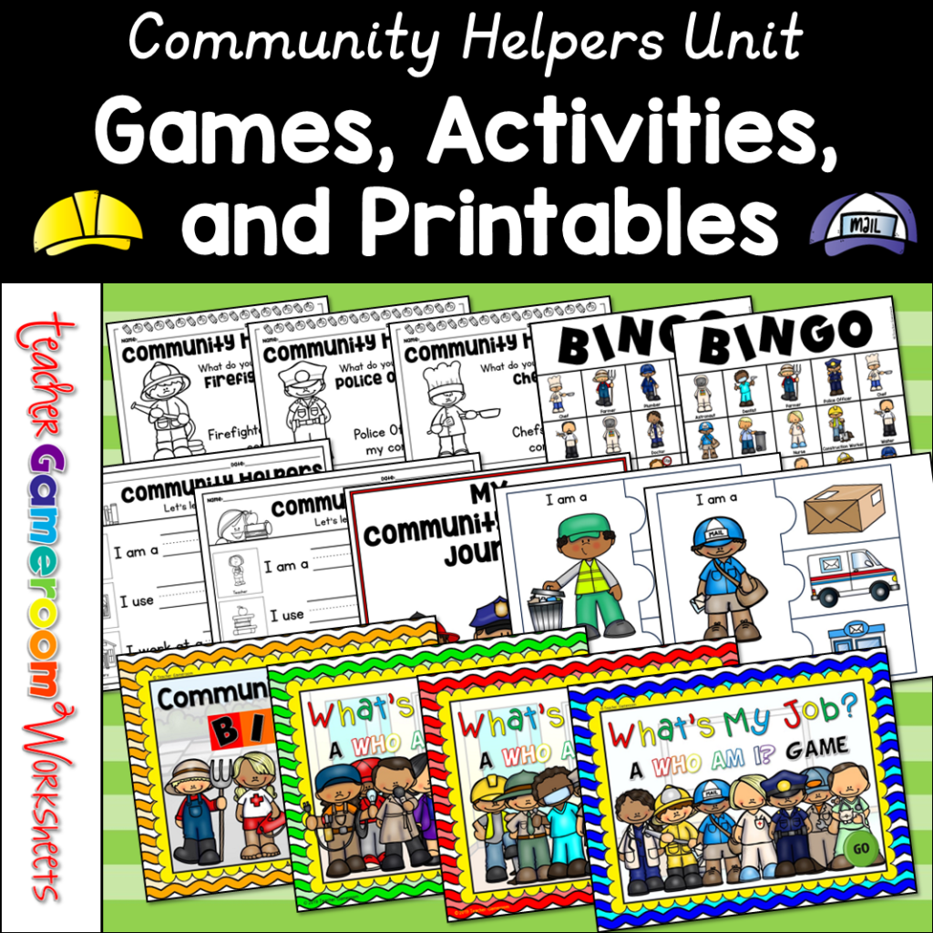 Community Helpers Journal Activity - Community Helpers Activity Bundle - Printable Community Helpers Activity for 1st and 2nd grade students. 24 community helpers to choose!