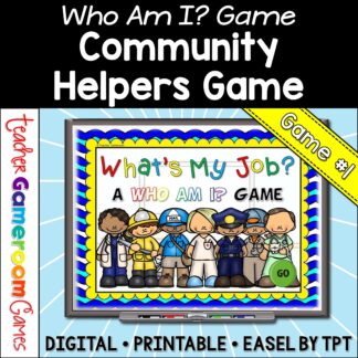 Community Helpers Who Am I Game #1 | Social Studies Resources | Centers