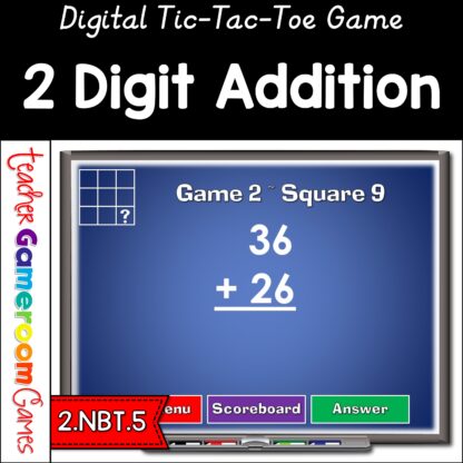 2 digit addition tic tac toe powerpoint game cover