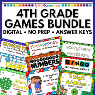 4th grade games bundle cover