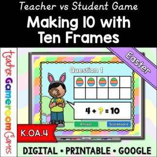 making 10 easter teacher vs student game cover