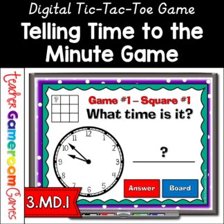 time to the minute tic tac toe powerpoint game cover