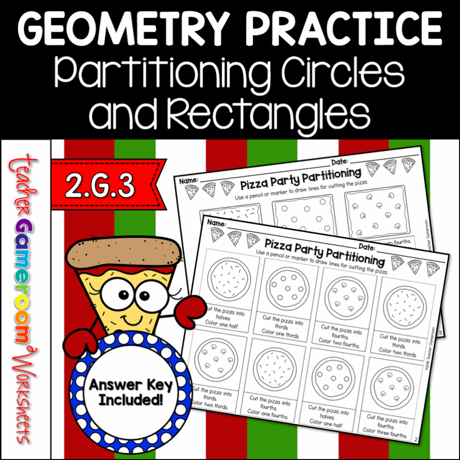 Parititiong Circles and Rectangles Worksheets