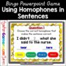 Homophones Bingo Game