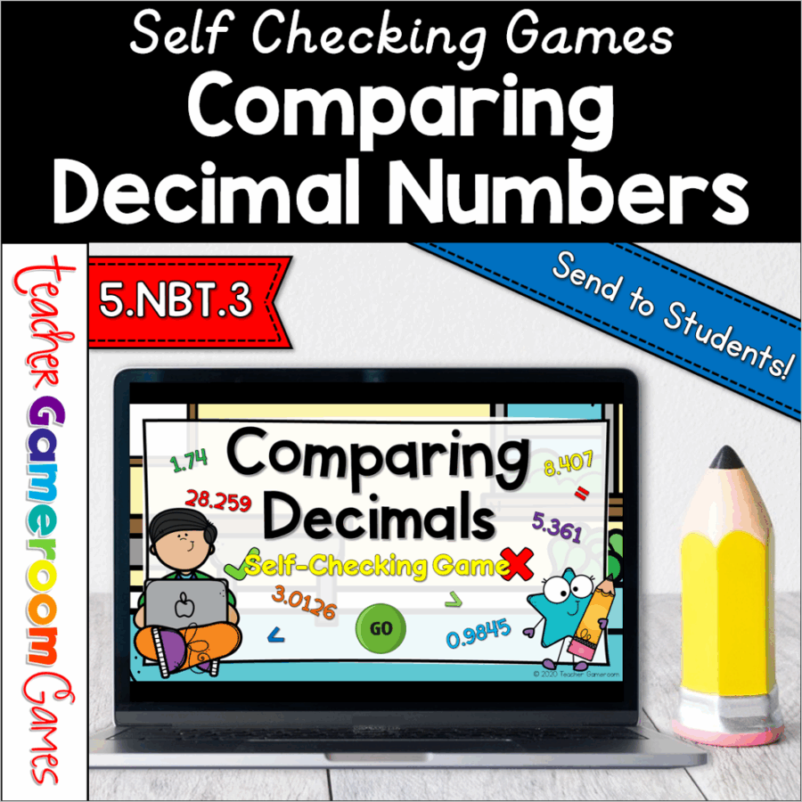 Comparing Decimals Self Checking Game