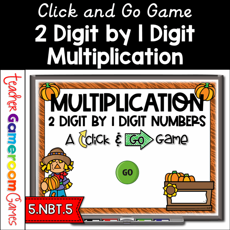 2 Digit by 1 Digit Multiplication Powerpoint Game