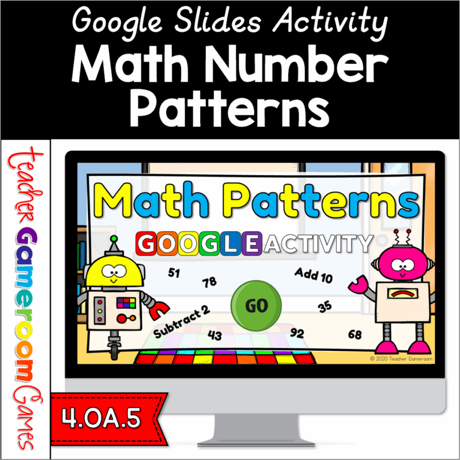 Number Patterns Google Slides Activity