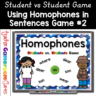 Homophones Student vs Student Game #1