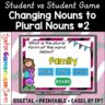 Changing Nouns into Plural Nouns Student vs Student Game #2