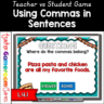 Using Commas in Sentences Teacher vs Student Game #1