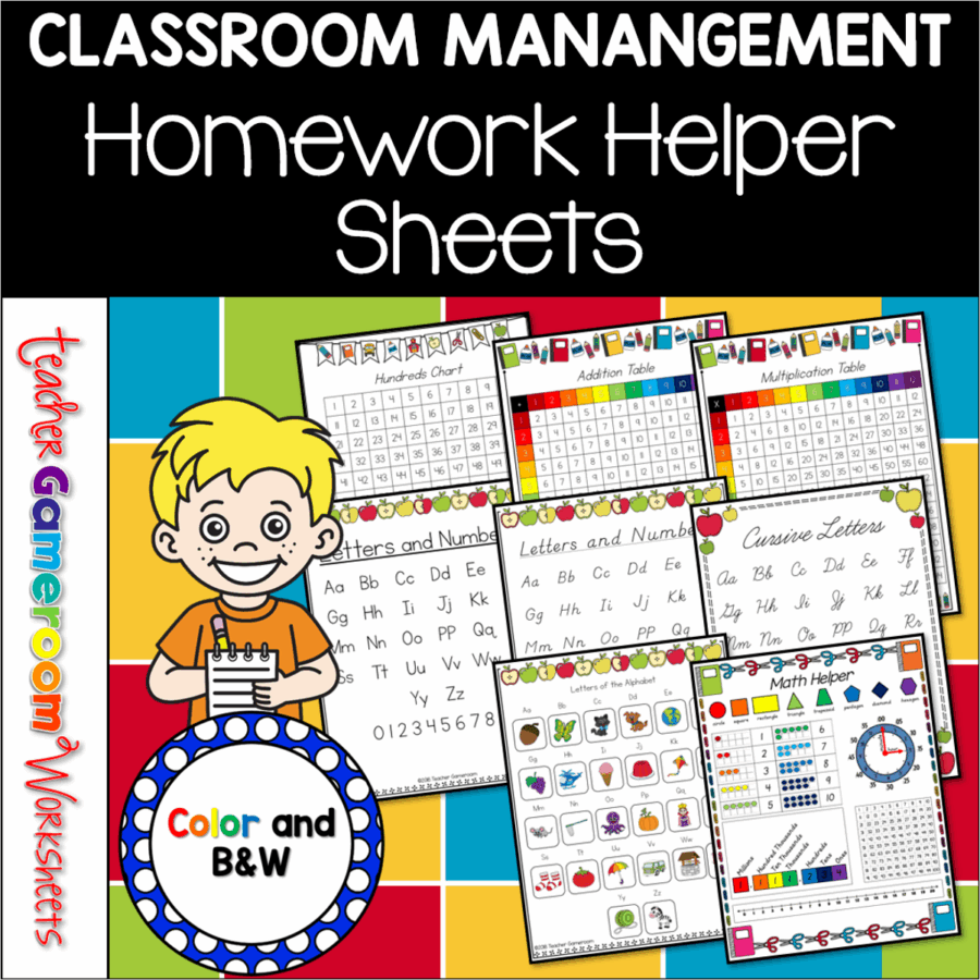Homework Helper Sheets